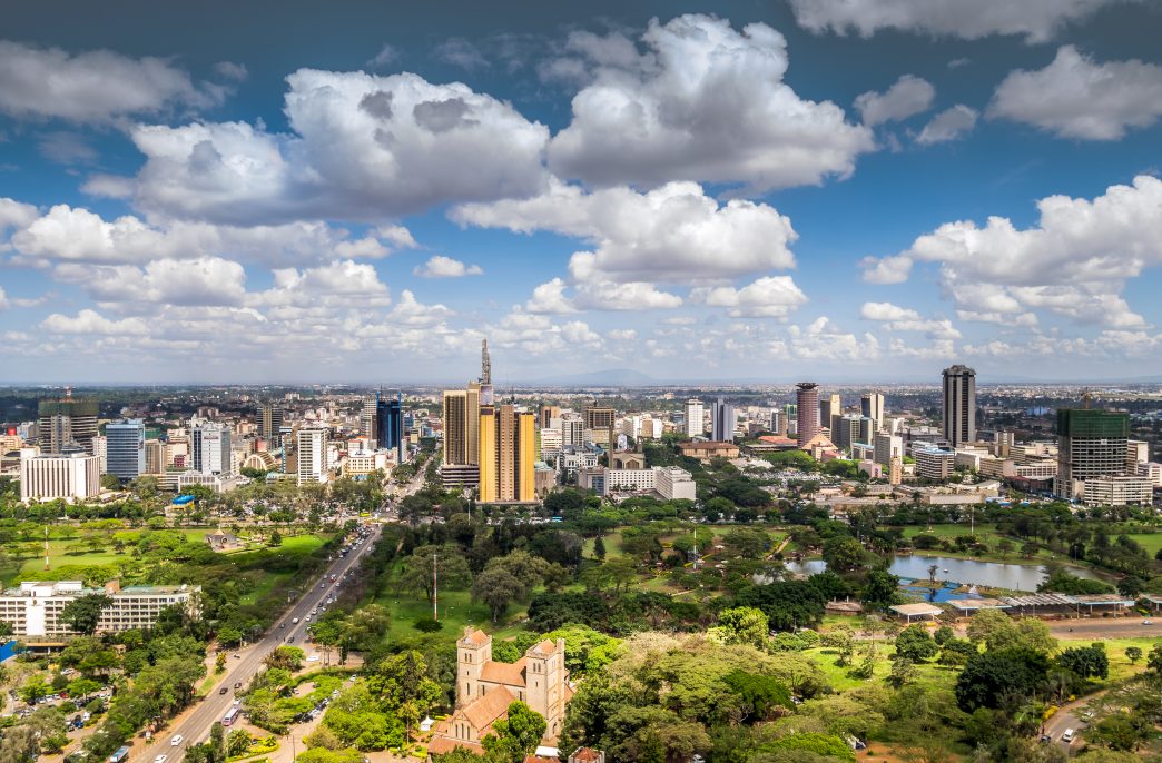 Nairobi city center - capital city of Kenya, East Africa