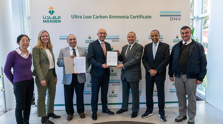 DNV certifies Ma’aden as ultra low carbon ammonia producer