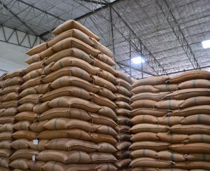 hemp sacks containing rice