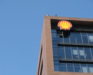 Shanghai,China-Oct. 23rd 2022: Shell plc company logo on office building