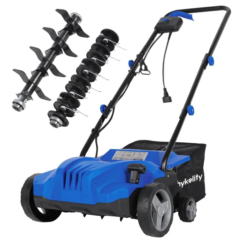 Electric Dethatcher Scarifier with 12 Amp Copper Motor, 13
