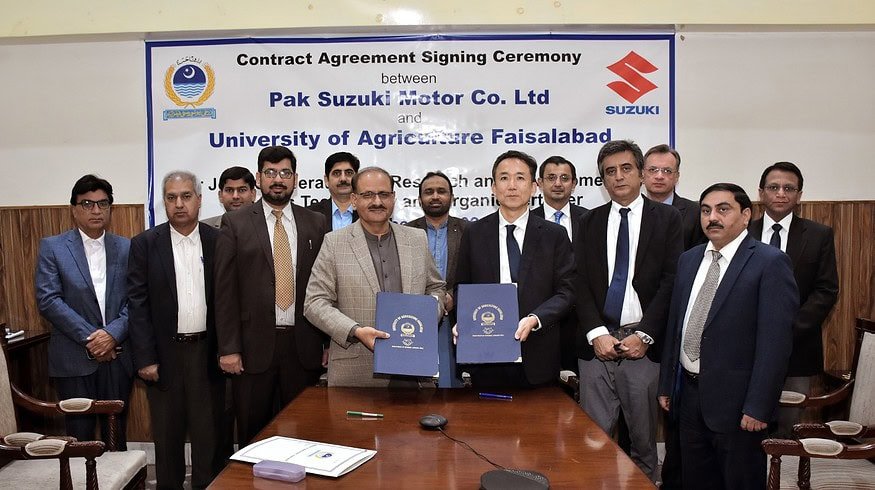 University of Agriculture Faisalabad and Pak Suzuki Motor will collaborate on biogas and organic fertilizer research