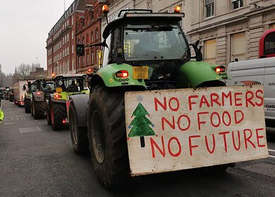 UK farmers brought over 1,000 tractors to London to protest against new 20% inheritance tax