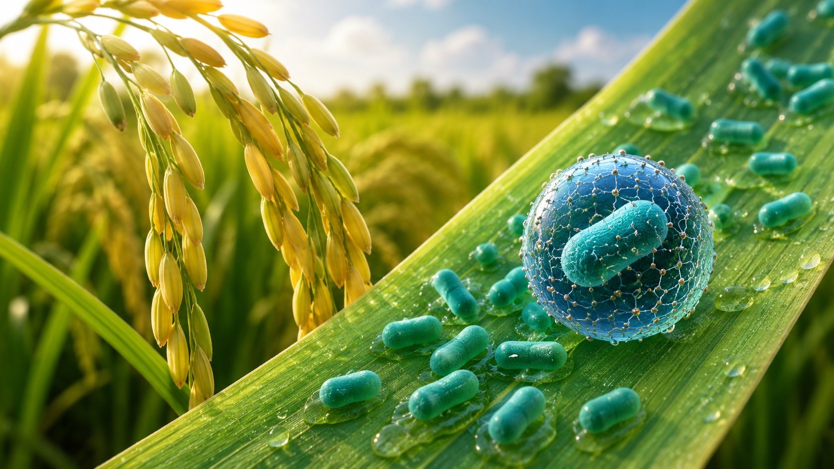 Nanocoated nitrogen-fixing bacteria help increase rice yields and bring foliar biofertilizers a step closer to practical use