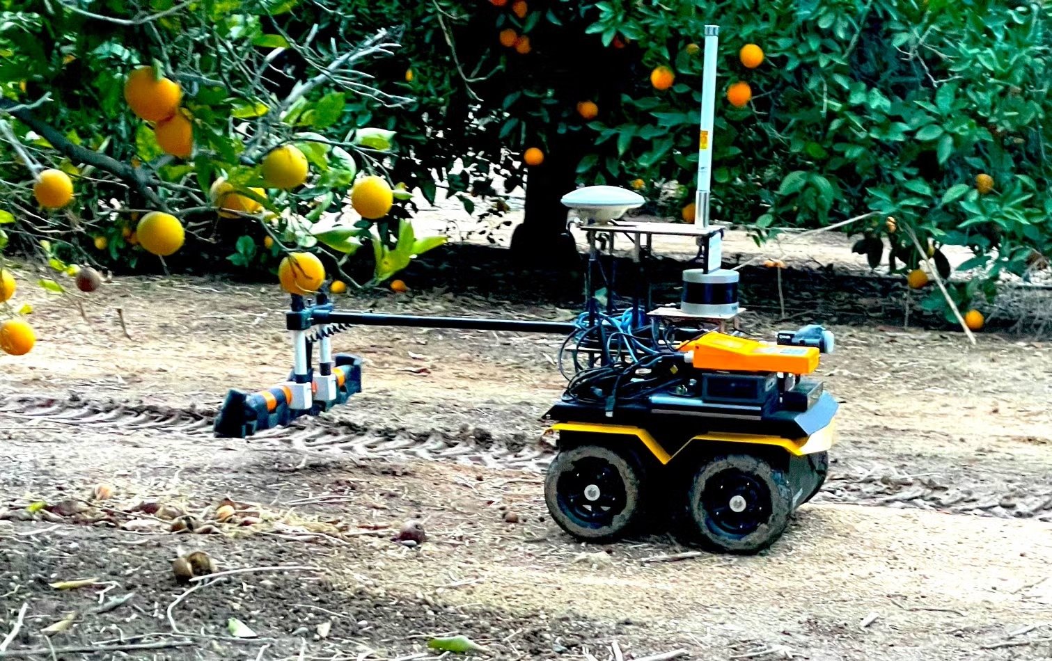 UC Riverside robot maps orchard soil moisture tree by tree to cut water use
