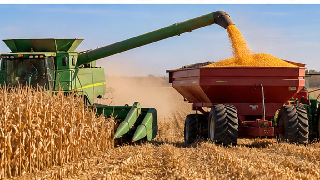 Corn harvest in Nebraska during long-term phosphorus fertilizer research