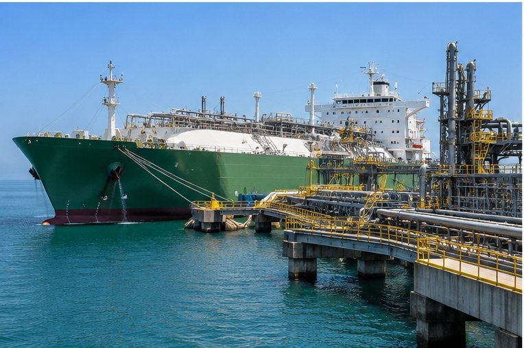 Ammonia carrier loading at an Indian export terminal