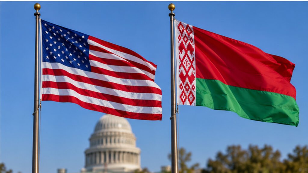 United States and Belarus flags representing renewed potash trade relations